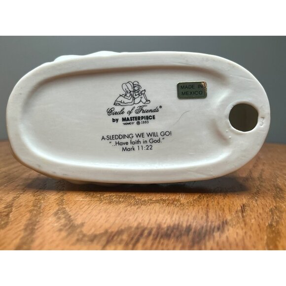 Circle of Friends by Masterpiece Homco 1993 A-Sledding We will Go! with Original - Picture 10 of 10